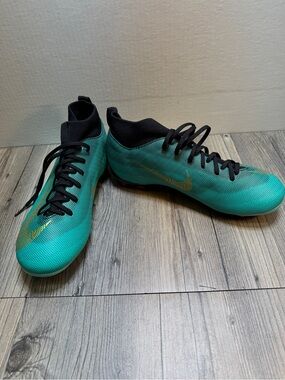 Nike Mercurial Superfly 6 CR7 FG Jade Neon Ronaldo Youth Size 6Y AJ3111 390